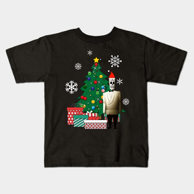 Manny Calavera Around The Christmas Tree Kids T-Shirt by Nova5